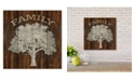 Courtside Market Metal Family Tree 12" x 12" Wood Pallet Wall Art